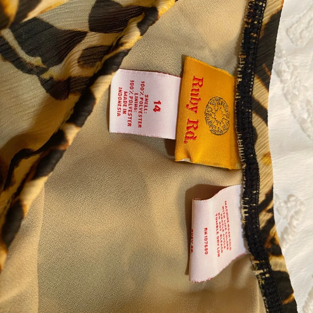 Ruby Rd Leopard maxi skirt 14 - Picture 3 of 3